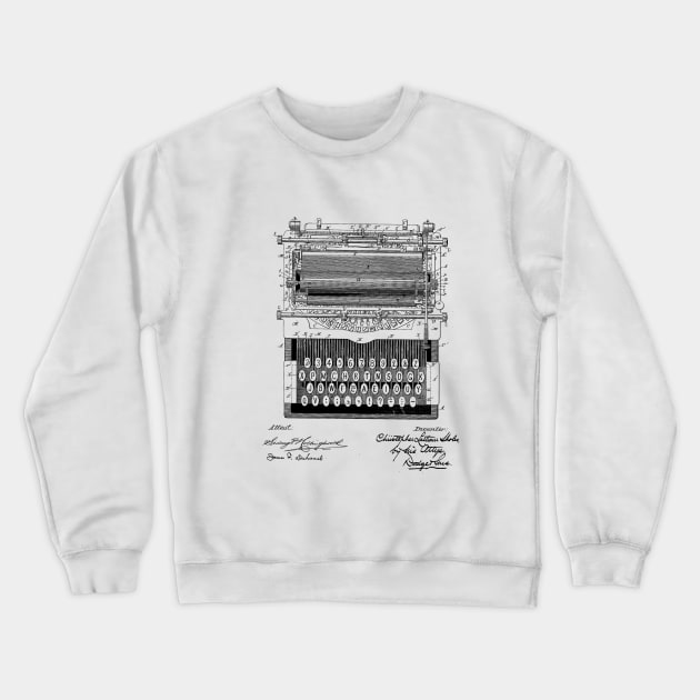 TYPEWRITER VINTAGE PATENT DRAWING Crewneck Sweatshirt by skstring